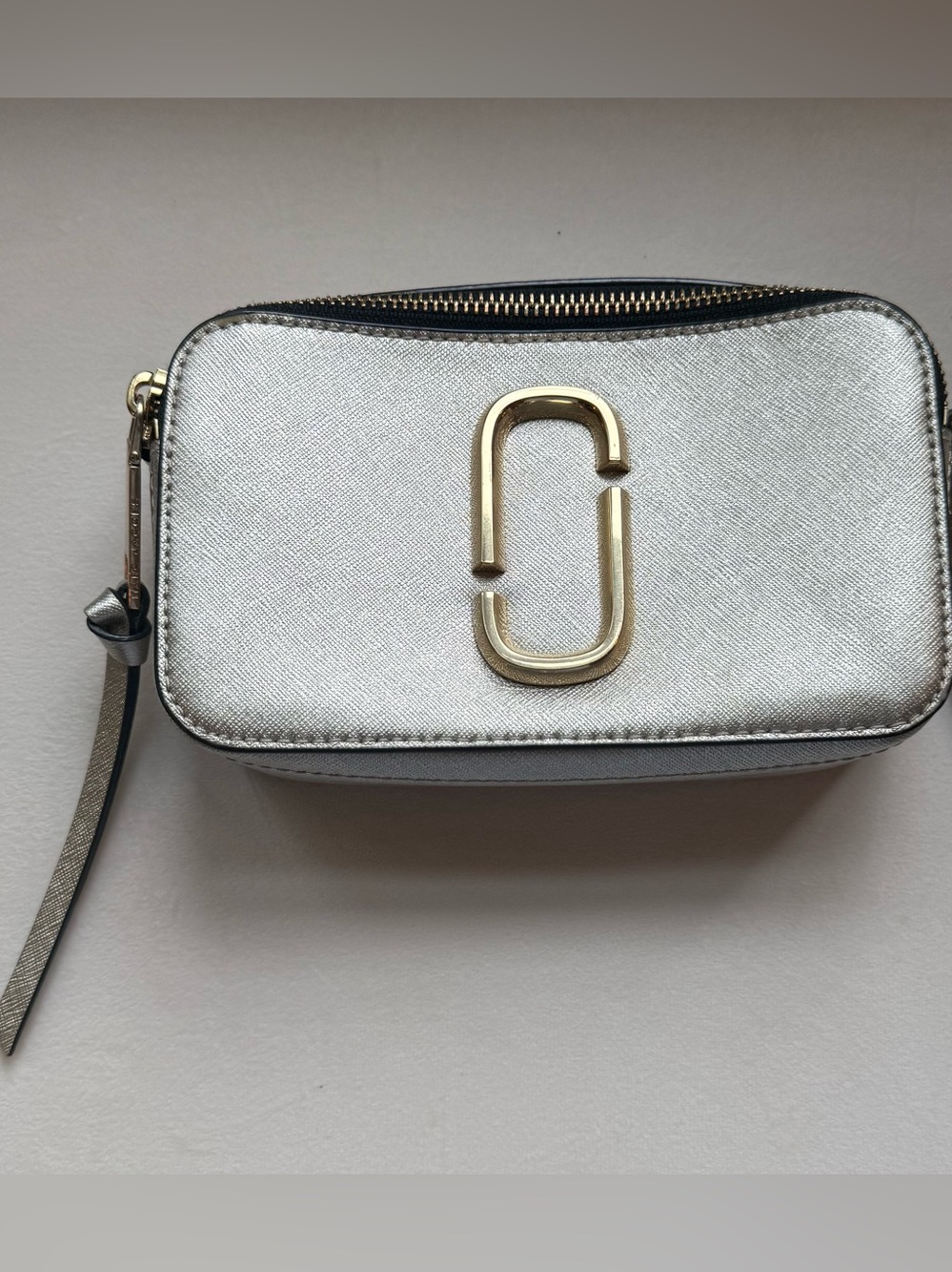 Marc Jacobs the snapshot bag without strap silver/gold
